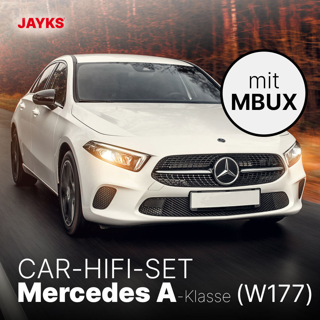 5DX plus Car-HiFi-Verstärker-Set für Mercedes A-Klasse W177 mit MBUX