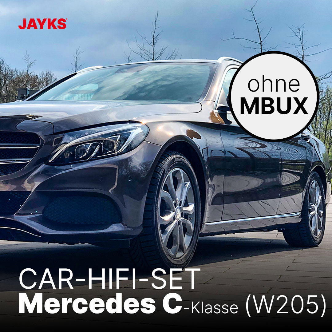 Car-HiFi-Verstärker-Set 5DX plus für Mercedes C-Klasse W205 ohne MBux