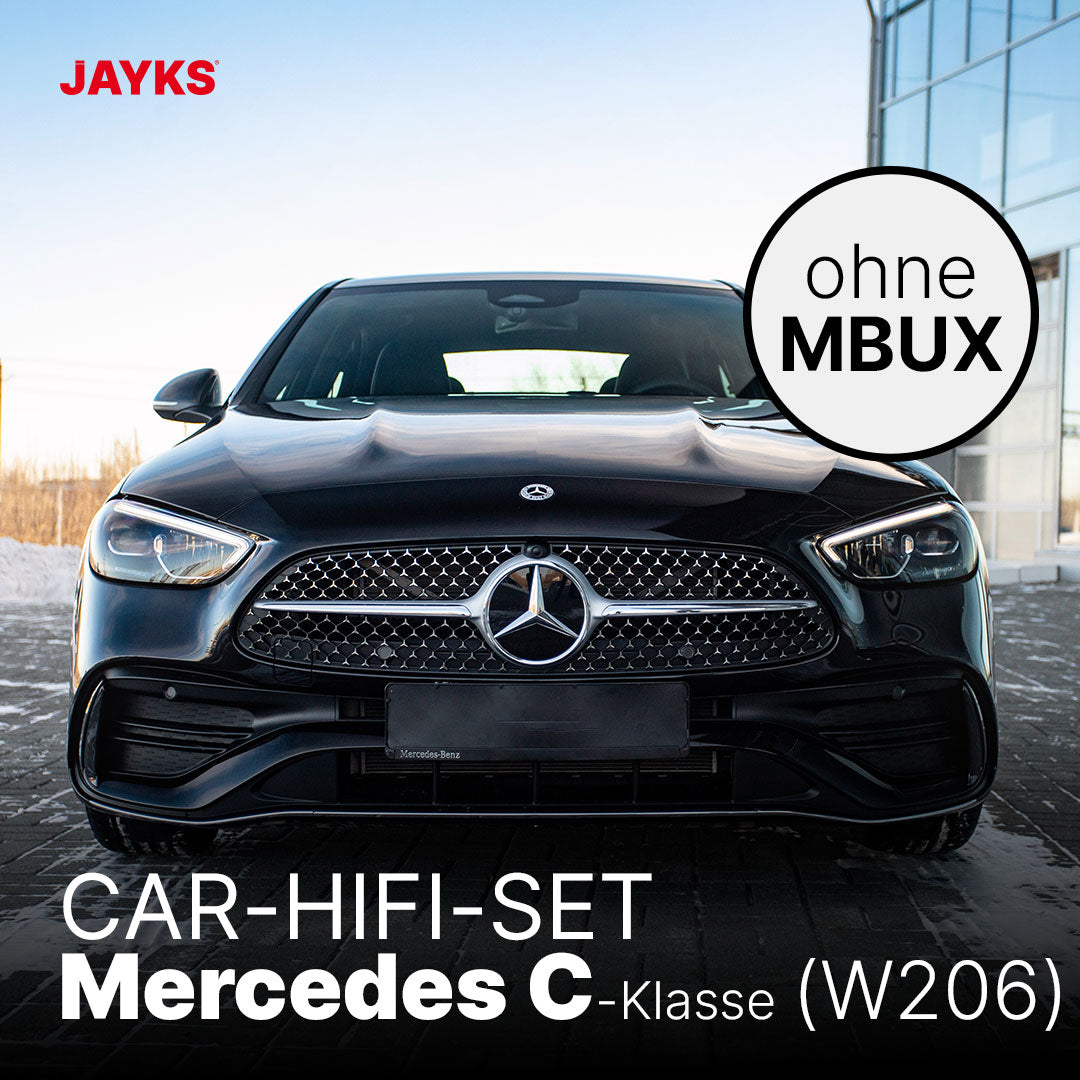 5DX plus Car-HiFi-Verstärker-Set für Mercedes C-Klasse W206 ohne MBUX