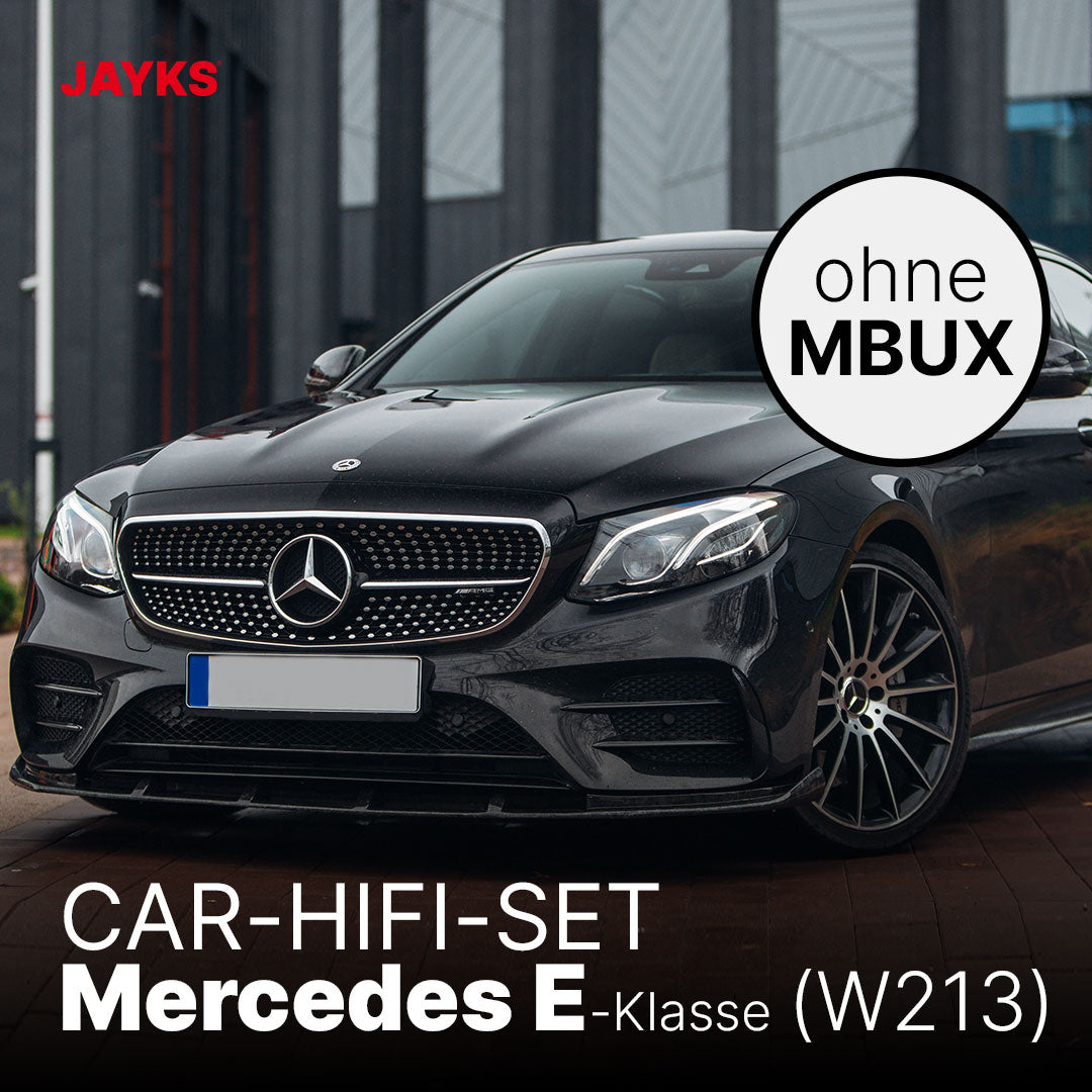5DX plus Car-HiFi-Verstärker-Set für Mercedes E-Klasse W213 ohne MBUX