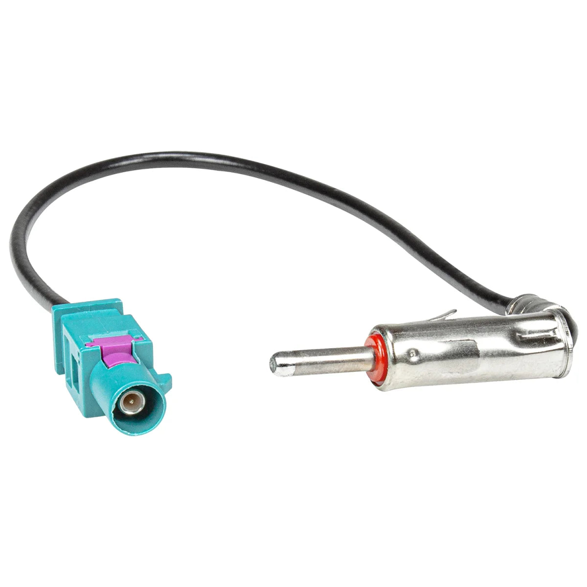 Fakra (M) Antennenadapter Stecker auf 90 Grad DIN (M) Stecker kompatibel mit Audi BMW Citroen Dacia Fiat Ford Opel Mercedes Peugeot Renault Seat Skoda VW