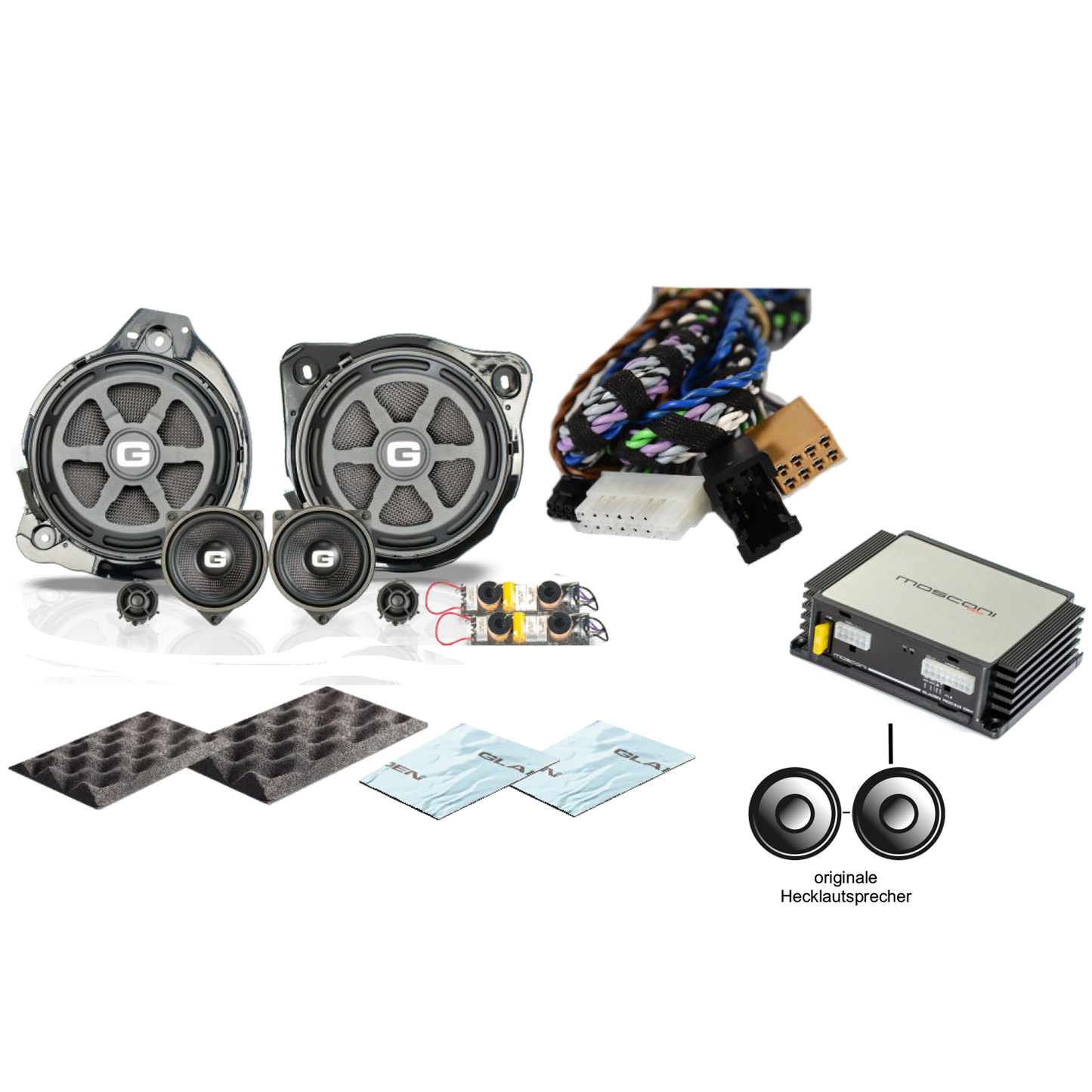 GLADEN SoundUP für Mercedes C-Klasse (W205) mit Comand und Basis-Sound