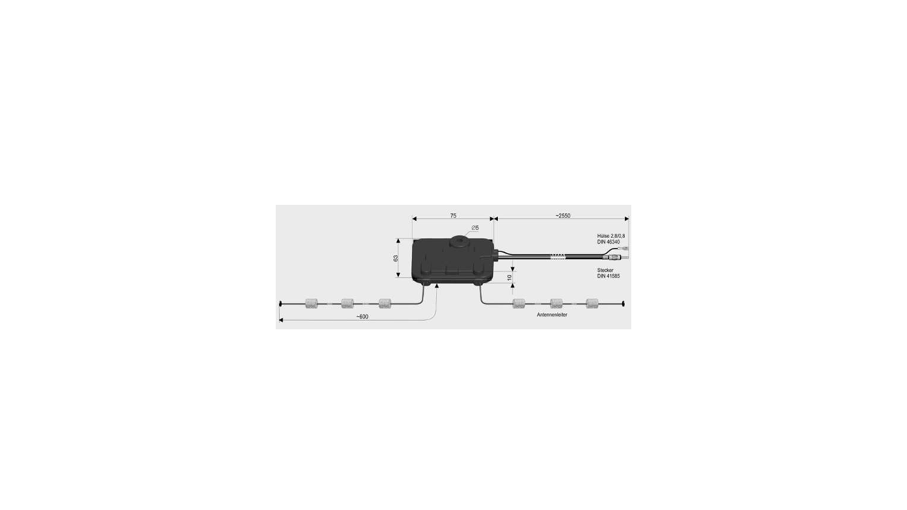 ATTB 5010.01 Radio AM/FM Wohnmobilantenne aktiv AM/FM/DAB+ mit optionalem Splitter