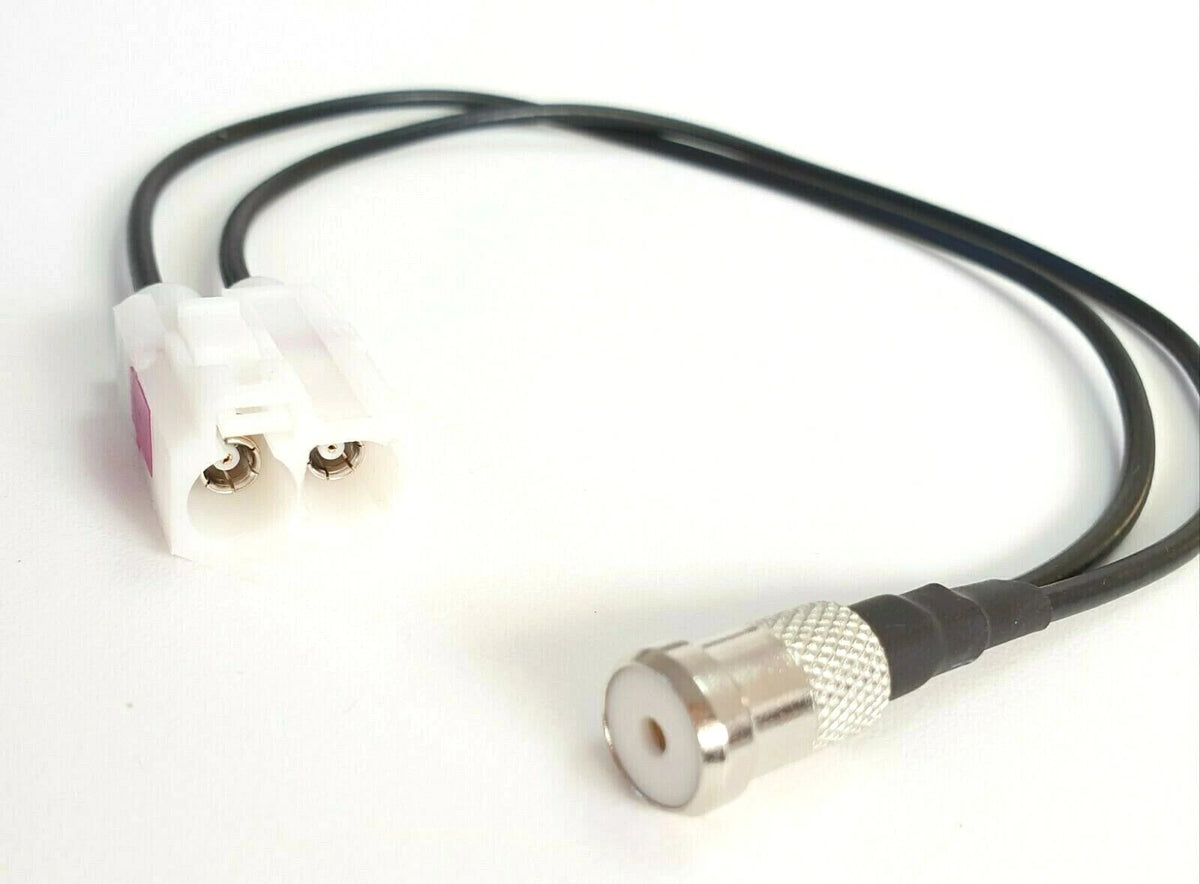 Antennenadapter | Kabel Radio Adapter Fakra 2-fach auf ISO | Doppel Fakra Adapter