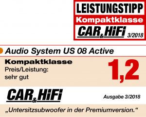 AudioSystem US08 ACTIVE • Auto-Untersitz-Subwoofer aktiv