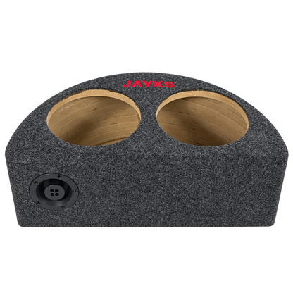 SUB sX | Doppel-Woofer-Leergehäuse halbrund für 2x 8 Zoll (20 cm) Speaker