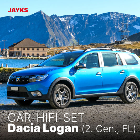 5DX plus Car-HiFi-Verstärker-Set • für Dacia Logan (2. Generation, Facelift)