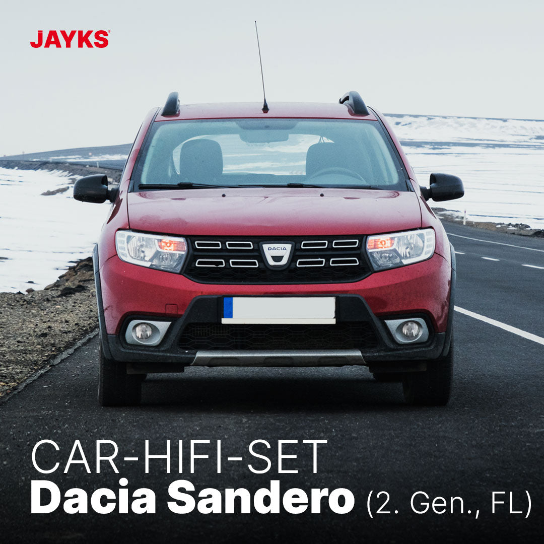 5DX plus Car-HiFi-Verstärker-Set • für Dacia Sandero (2. Generation, Facelift)