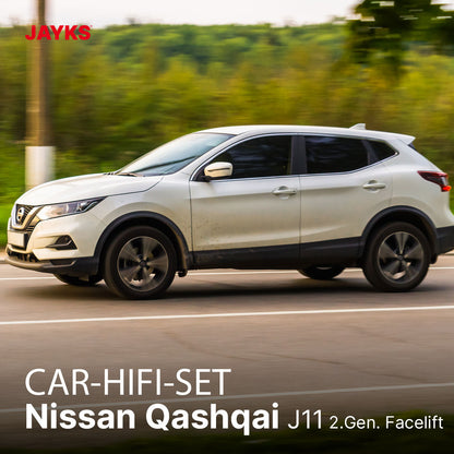 5DX plus Car-HiFi-Verstärker-Set • für Nissan Qashqai J11 (Facelift)