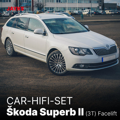 5DX plus Car-HiFi-Verstärker-Set • für Škoda Superb II (Typ 3T) Facelift